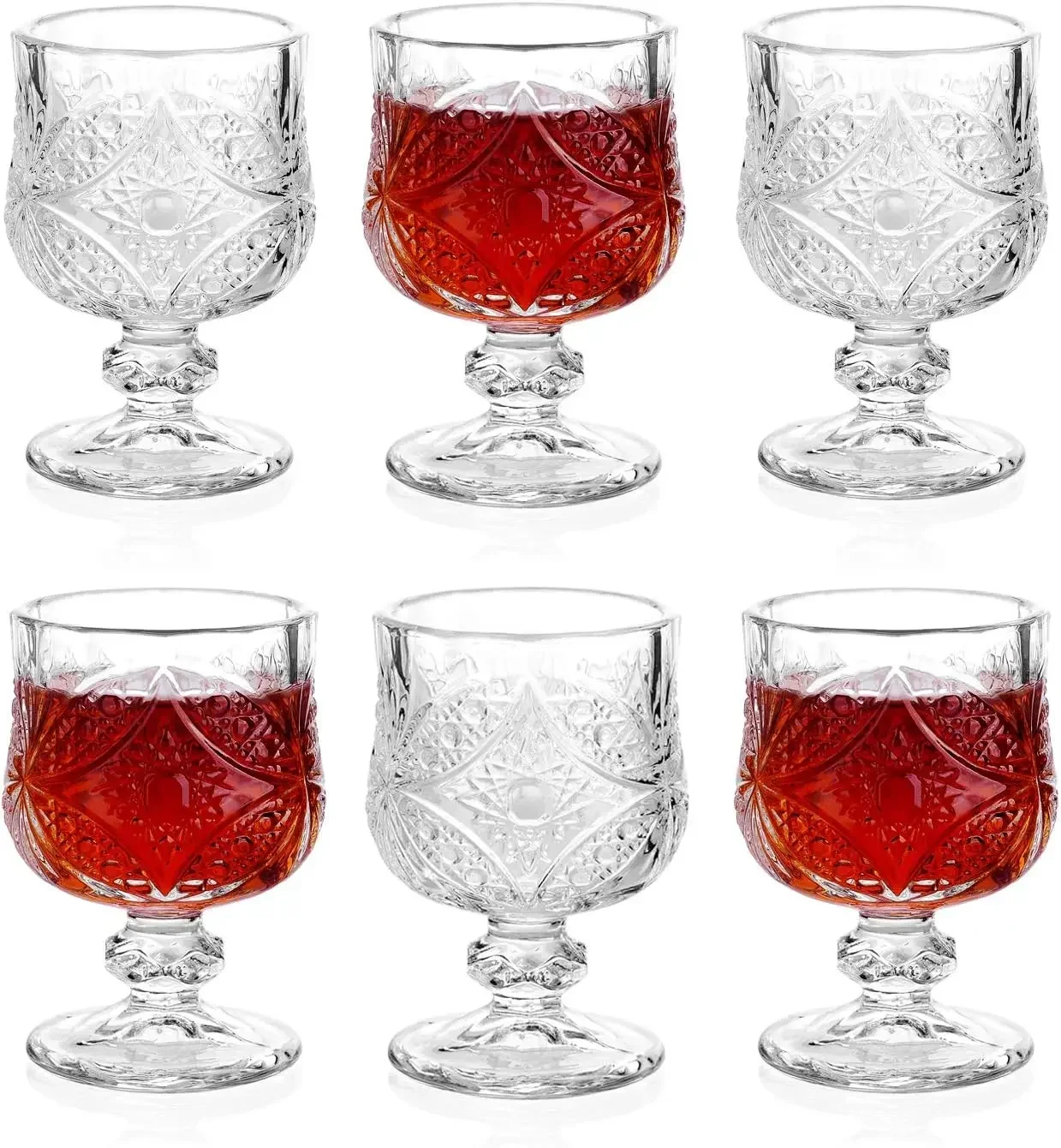 1.75oz Shot Glasses Set of 6/Super Cute Shot Glasses/Cordial Glasses/Sherry Glasses/Classical Style/Lead-free