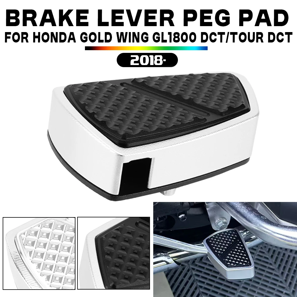 

Черный, серебристый, нескользящий чехол для педали тормоза мотоцикла для HONDA Goldwing 1800 gl1800 Gold Wing GL1800 Tour DCT, подушка безопасности 2018-2025