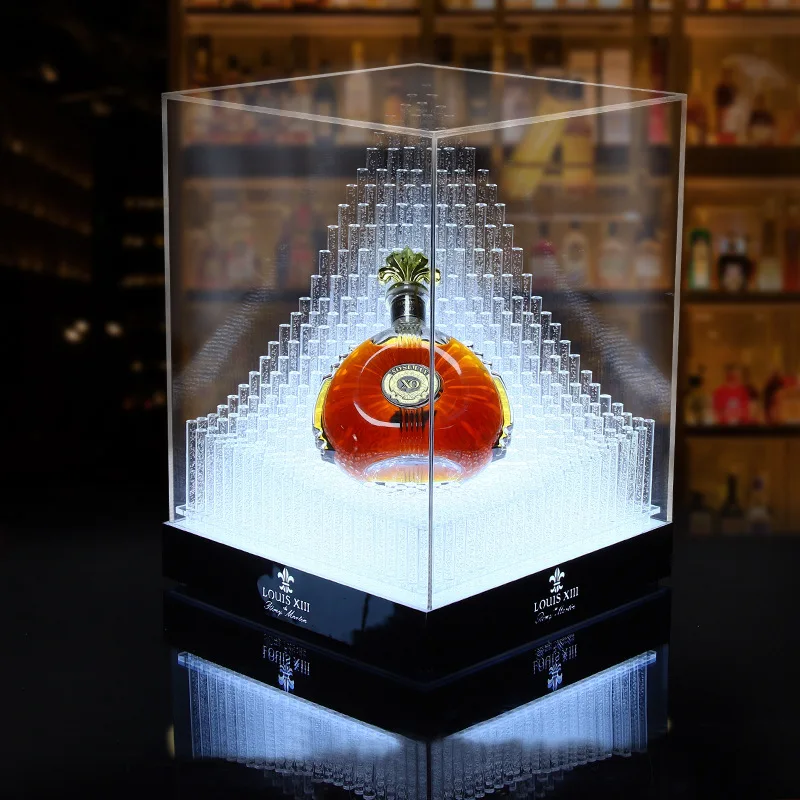 

Bar KTV luminous wine seat foreign wine base red wine seat spade A champagne king acrylic crystal column display stand