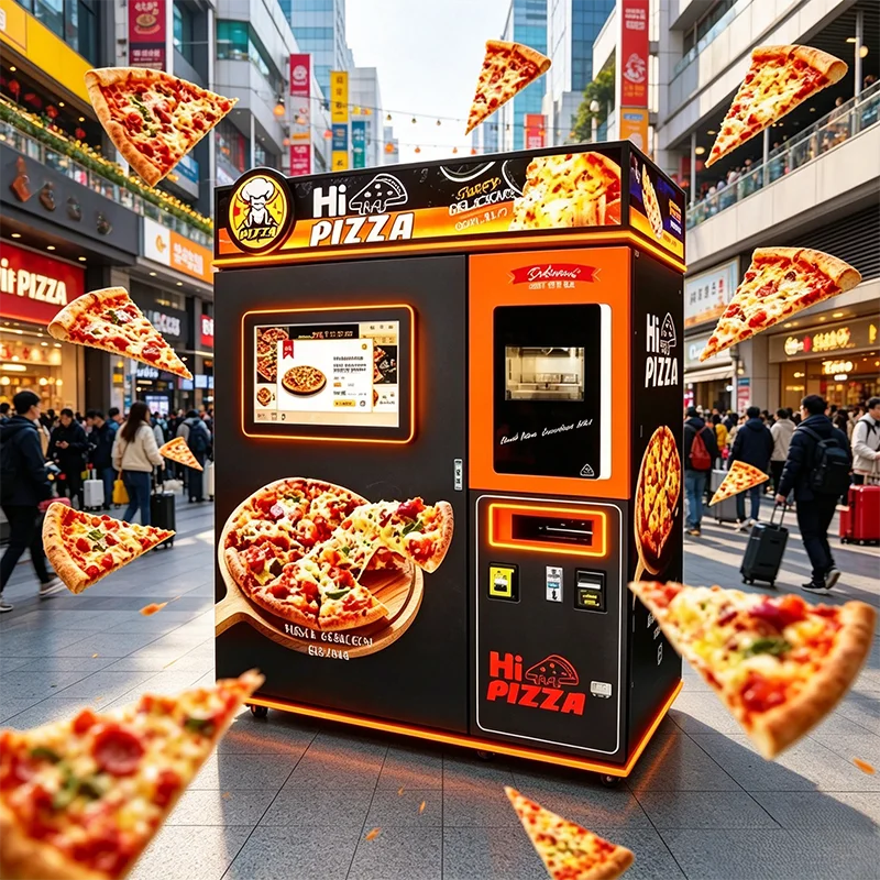 24 Hour Pizza Vending Machine Automatic Food Kiosk with Credit Card Reader