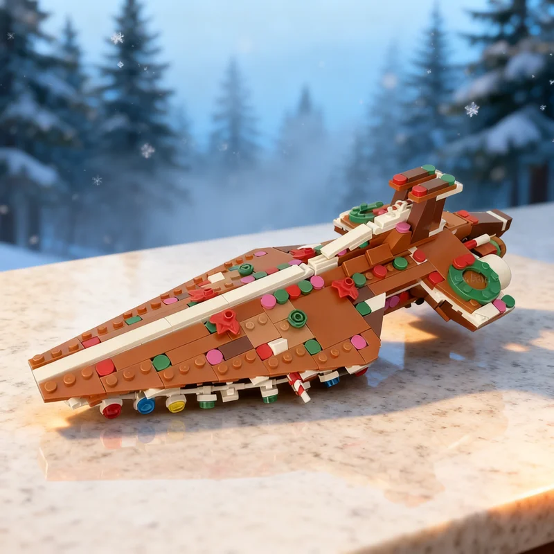 

508pcs MOC Gingerbread Venator Star Battle Model Building Blocks Toy Gift Creative Display Collectible Desk Premium Adult Kids