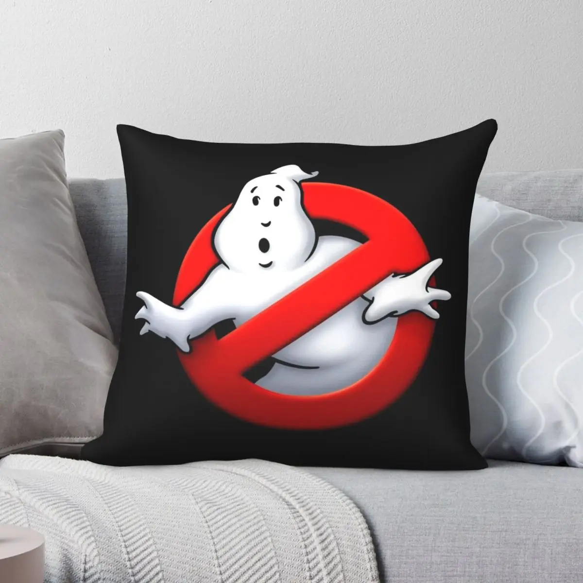 Ghostbusters Square Pillowcase Polyester Linen Velvet Printed Zip Decor Home Cushion Cover 18