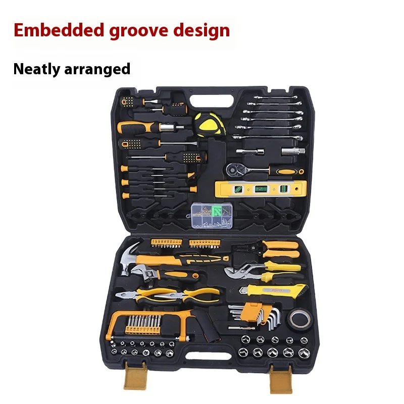 Professional 168-Piece Auto Repair Combination Tool Set Hand Operated Ratchet Type Car Maintenance Home Garage Box Case Included