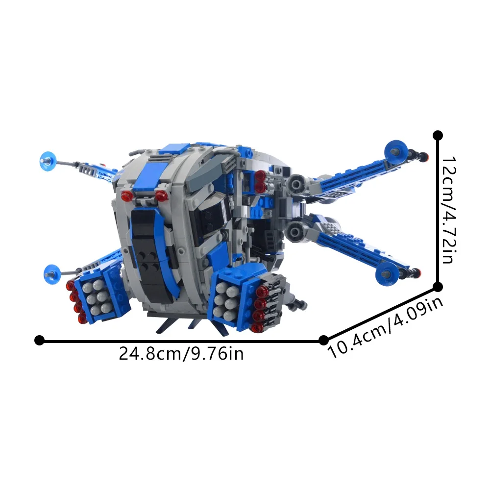 Moc Space War Galactic 501st Legion X-Wing Dropship Bausteine Clone Trooper Transport Bricks Set Raumschiff Modell Spielzeug kit