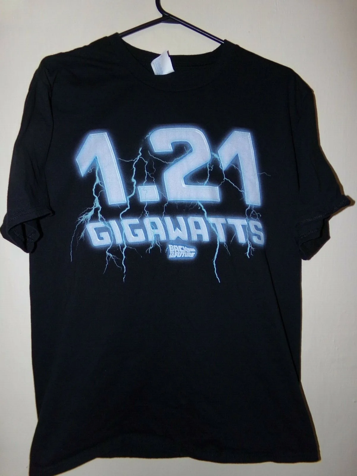 Back To The Future 1 21 Gigawatts Lightening Lg T Shirt Mens Universal Studios