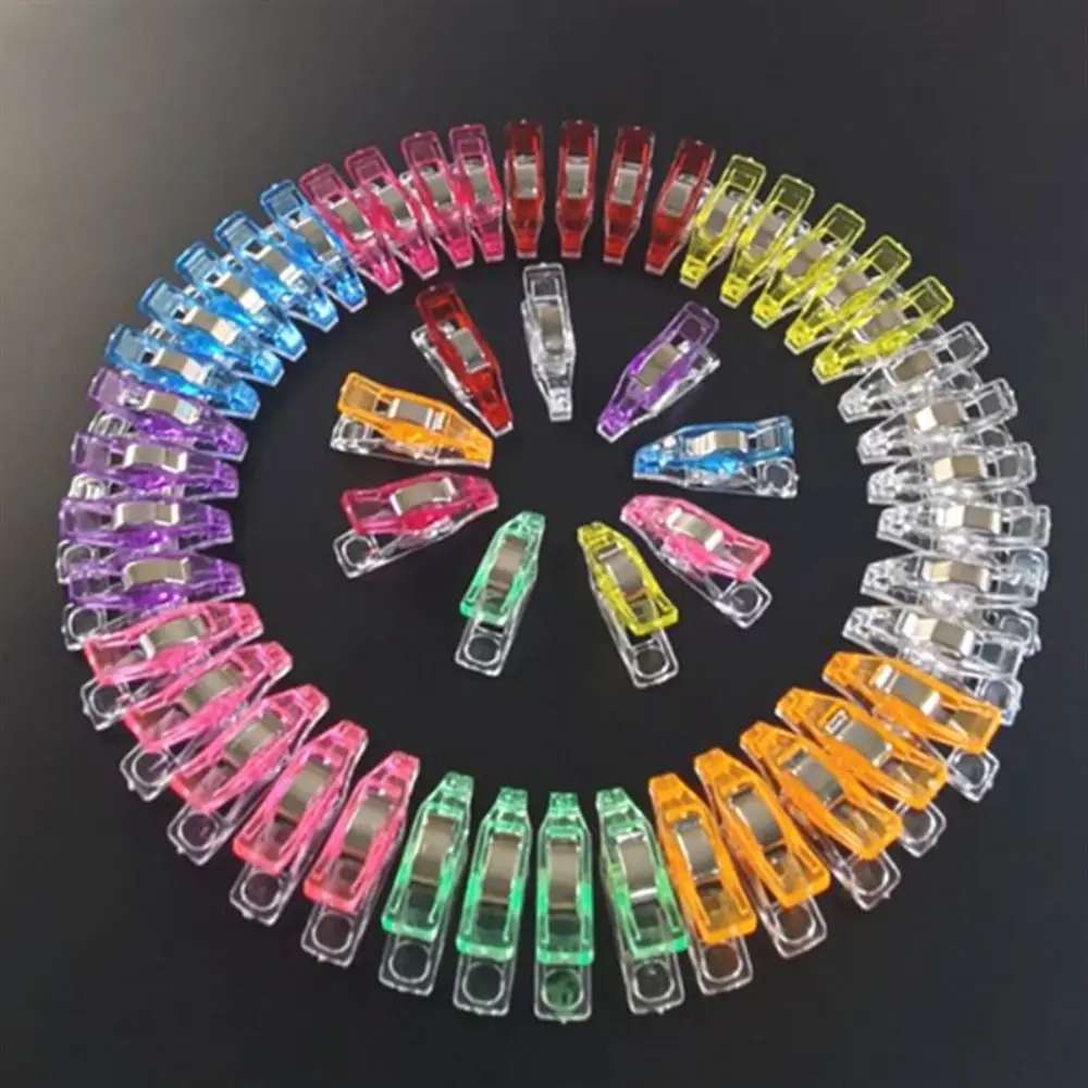 Clip di stoccaggio da tavolo con Clip fissa a colori misti da 50 pezzi Clip per maglieria Patchwork fai-da-te multifunzionali