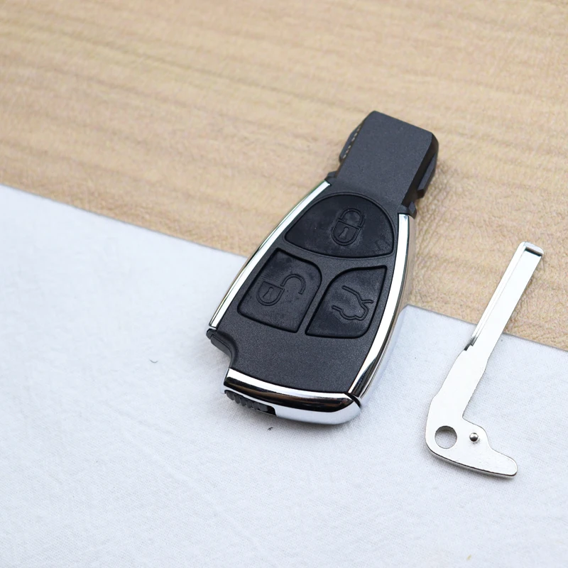 메르세데스 벤츠 W203 W204 W205 W210 A B C E 클래스 W211 W212 W22 용 금속 자동차 키 하우징 키 케이스 쉘에 플라스틱 업그레이드