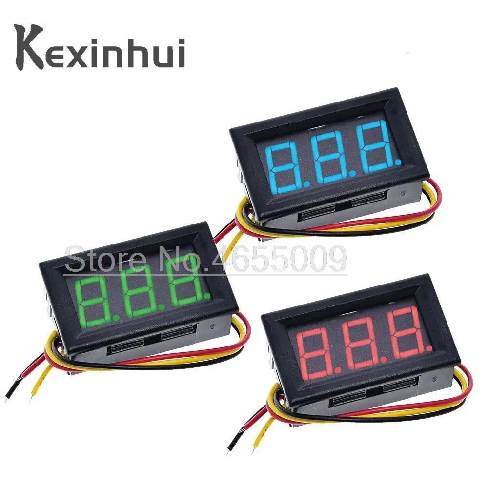 Mini Digital Voltmeter DC 4.5V to 30V Digital Voltmeter Voltage Panel Meter For 6V 12V 24V Electromobile Motorcycle Car 0.56 \'\'