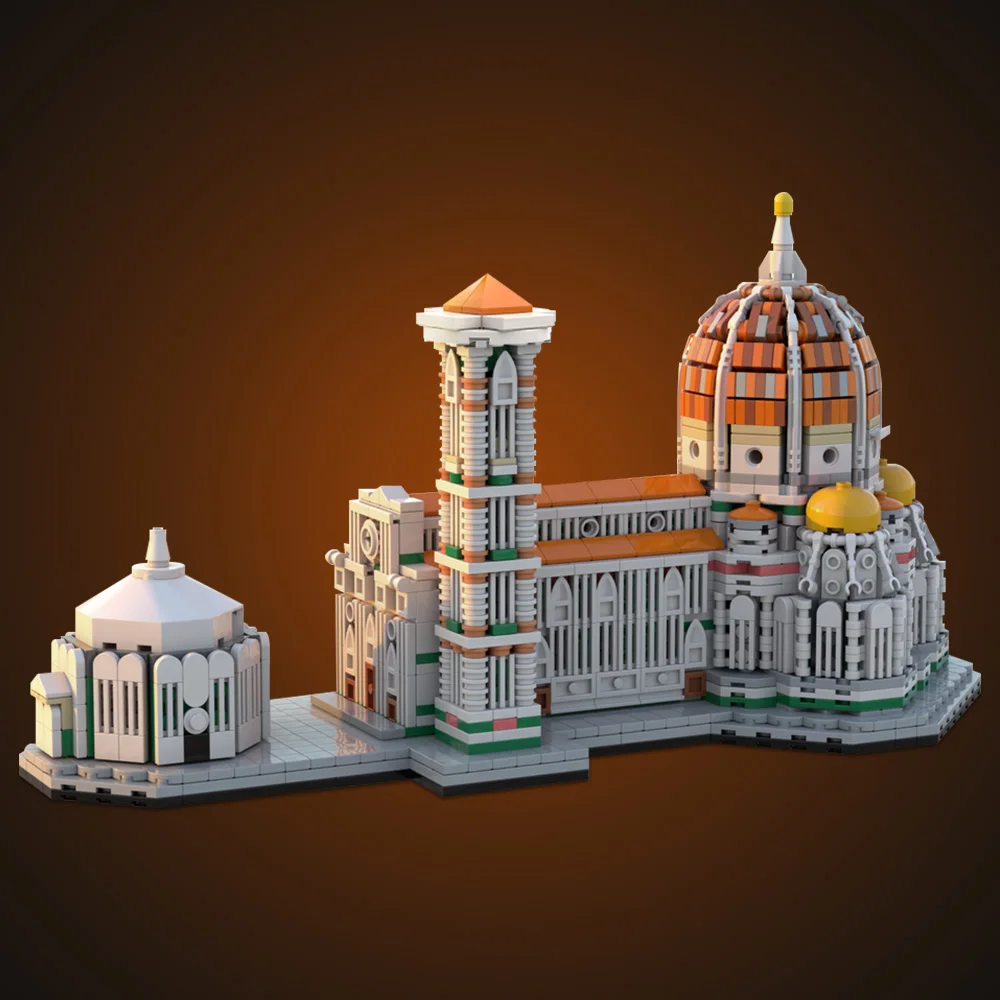 Gobricks MOC 1:800 Cathedrals of Florences Building Blocks Model Saints Peters Basilica Bricks DIY Assembled Toy Children Gift