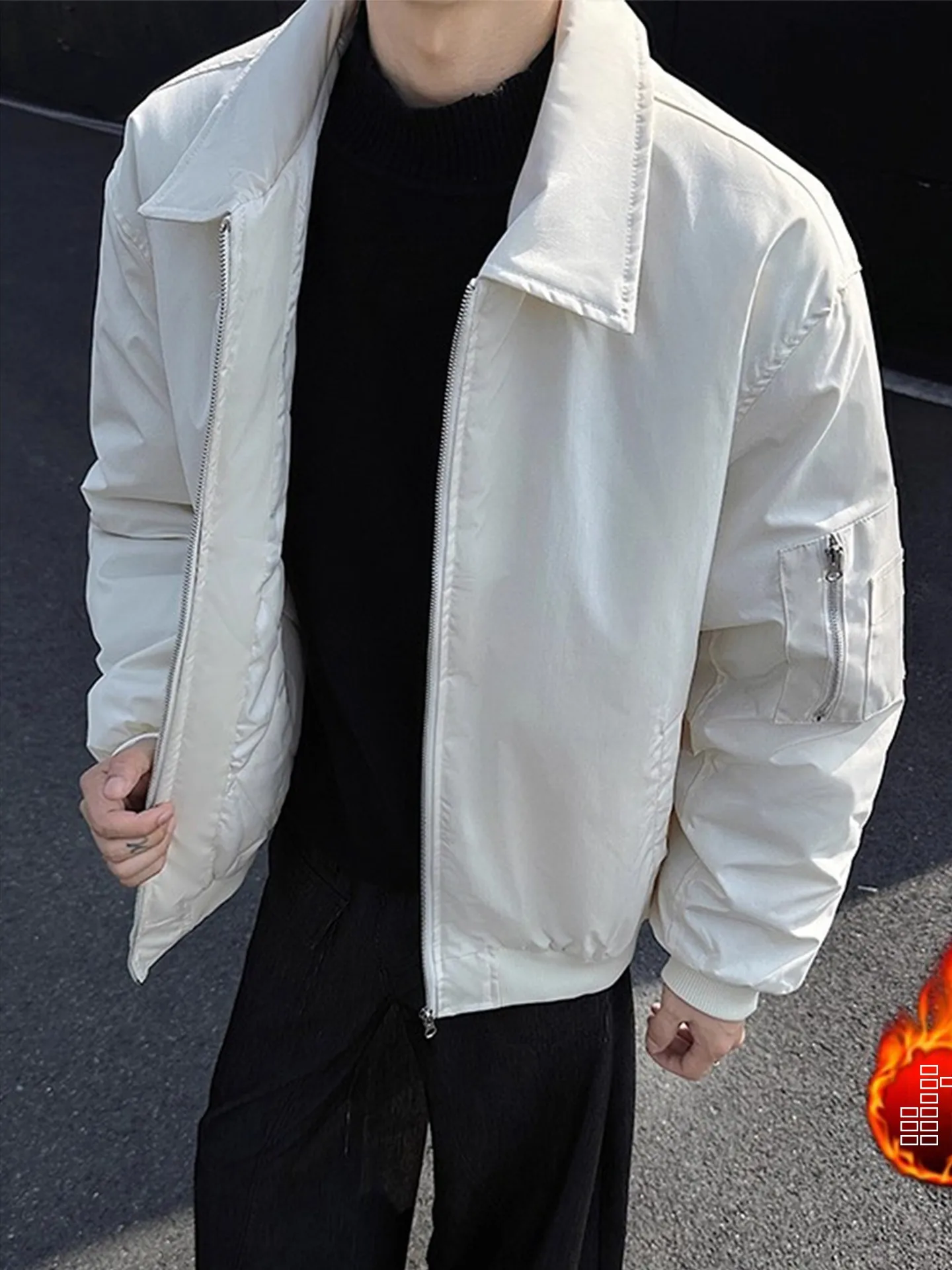 

Американская летная куртка MA-1 из хлопка для мужчин, зимняя утепленная теплая куртка, повседневная свободная верхняя одежда из полиэфирного волокна