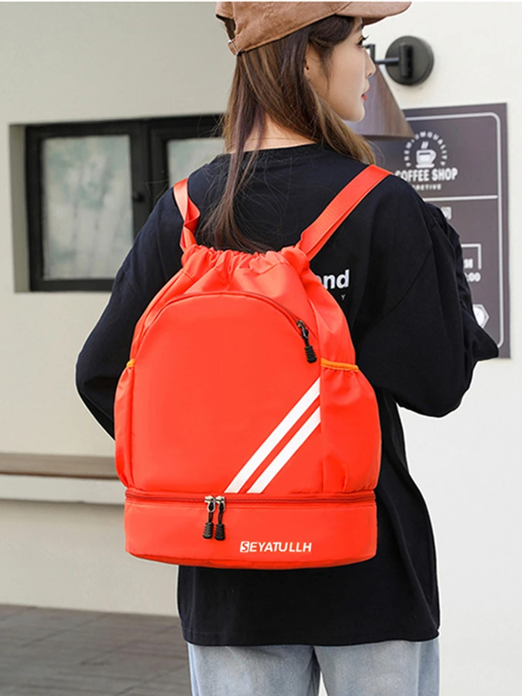 Sac de sport sac à dos de Fitness femmes hommes sac à dos de basket-ball Football en plein air sacs de rangement formation cordon sac à dos de sport