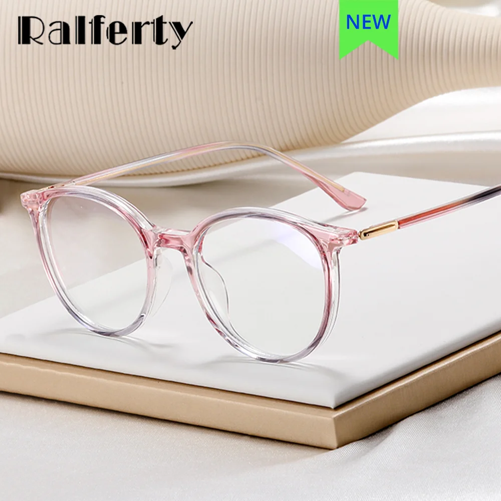 TR90 Women's Glasses Frames Female Round Eyeglass Frame for Women Prescription Medical Degree Spectacle Frame Anti Blue Light