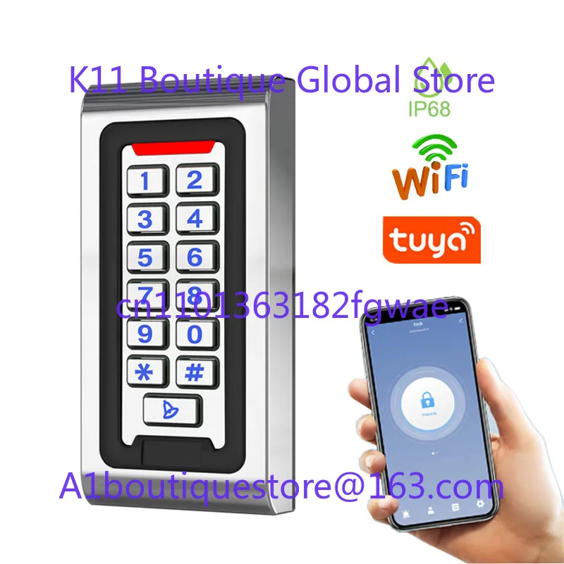 WiFi Tuya Application Smart Door Lock RFID Card Access Control Controller S601 Metal Keyboard Independent Access Control System