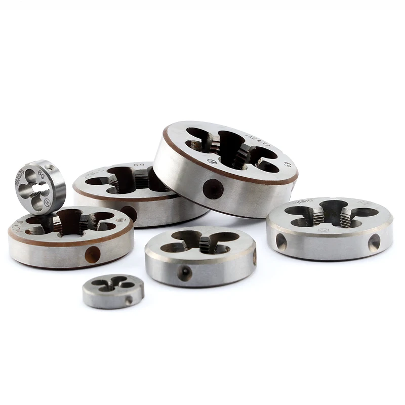 

Fine Tooth Die Alloy Steel Round Dies Threading Cutting Tool M3*0.35 M4*0.5 M6*0.75 M8*1 M10*0.75 M12*0.75 M14*1 M24*1 M30*1.5