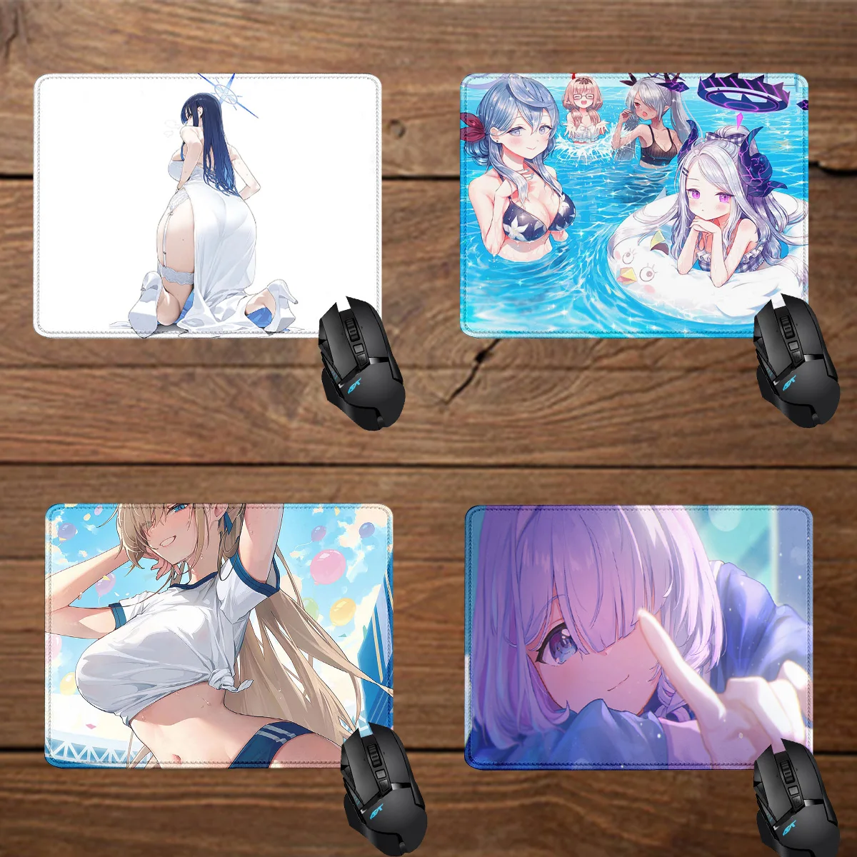 

Game Rubber teclado Mouse Pad Non-Slip Rubber Edge locking mousepads Game play mats Game Blue Archive for notebook PC computer