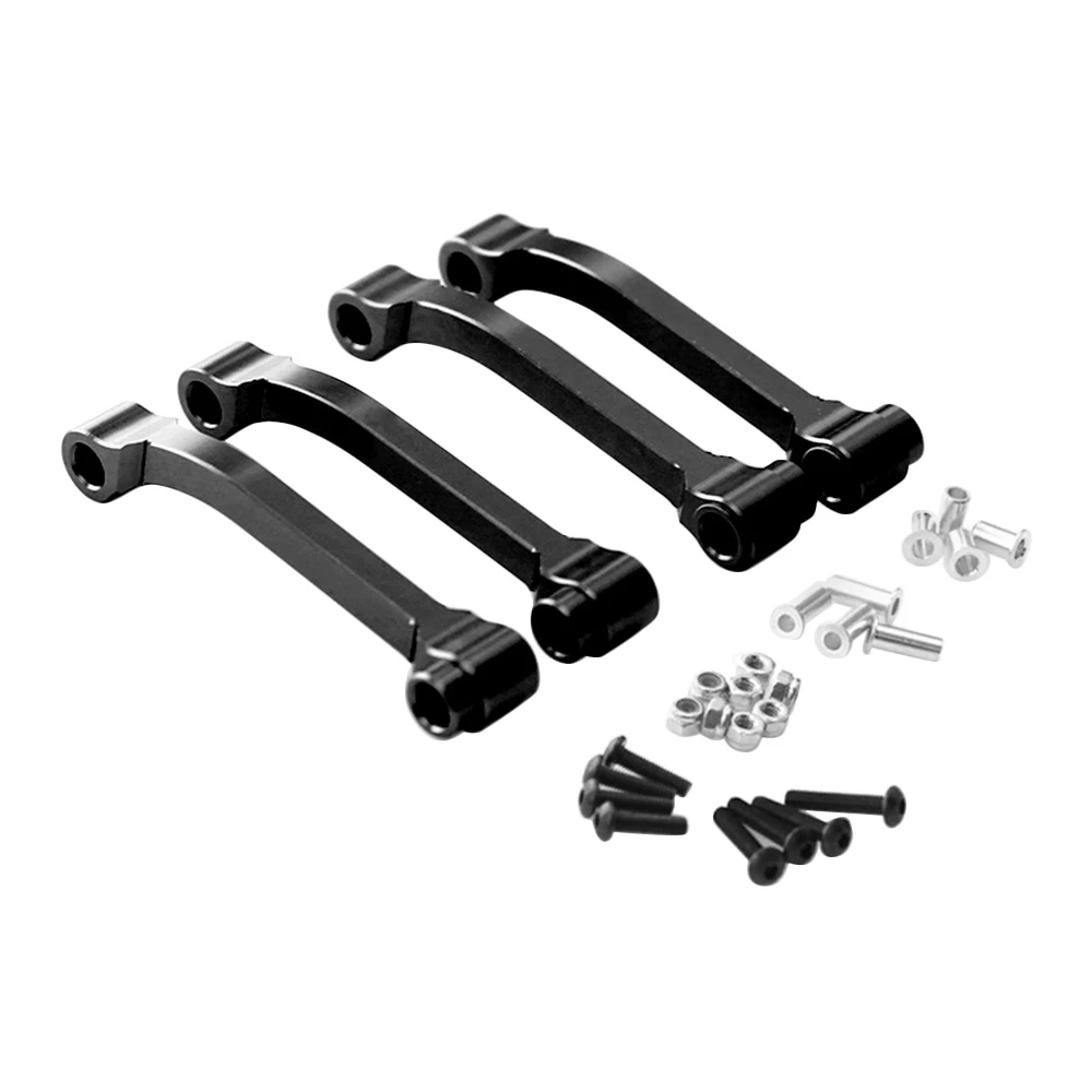 4 peças de braço de raio de metal ajustável ligação inferior para 1/14 tamiya trator caminhão rc modelo peças de atualização de carro, 1