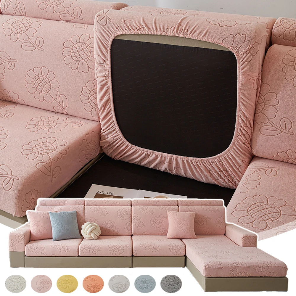 

Universal Jacquard Sofa Cushion Cover Full Wrap-around Versatile Slipcover for Living Room Couch Cover, Corner Sofa Protector
