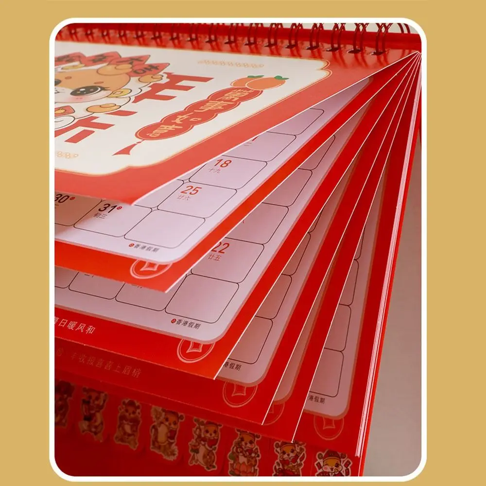 Calendario da tavolo Flip 2025 in piedi Programma giornaliero mensile Flip Calendario mensile Pianificazione Calendario da tavolo Panda Capodanno