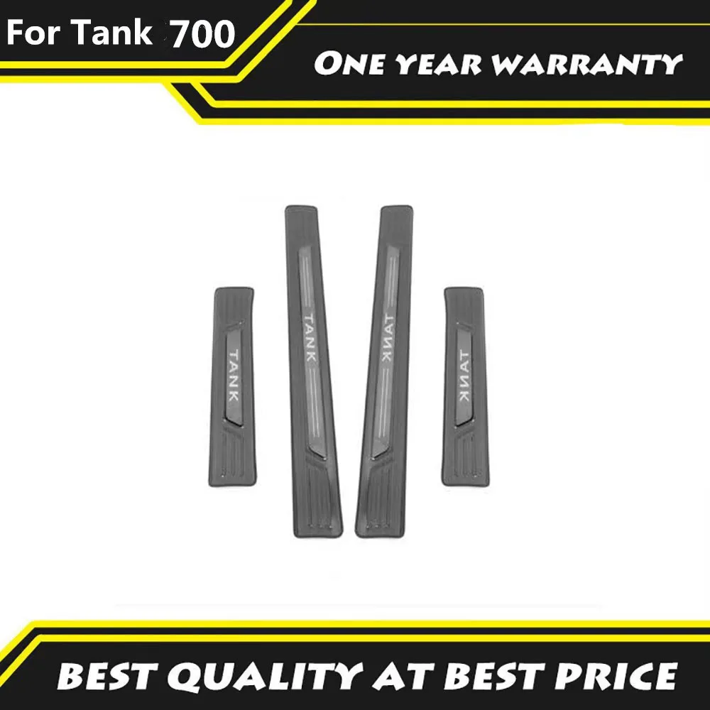 

Fit For Tank 700HI4-T 2024 2025 Door threshold strip special modification welcome pedal stainless steel door tailgate rear guard