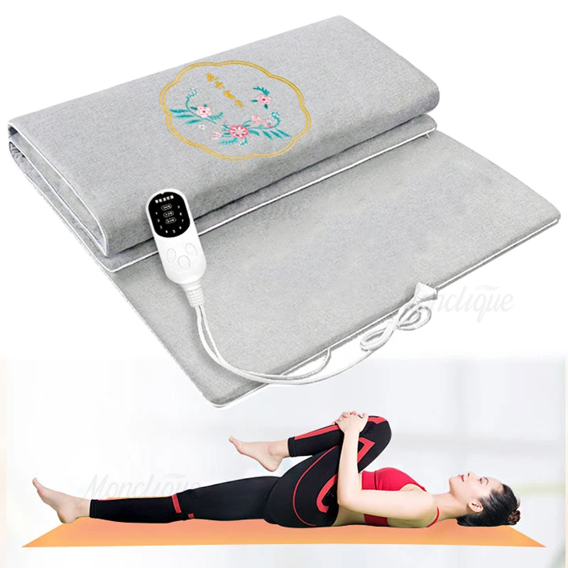 10 Level 4 Mode Timer Electric Heating Pad Wormwood Acupuncture Warm Cushion Winter Thermal Blankets Warmer For Office Home Use