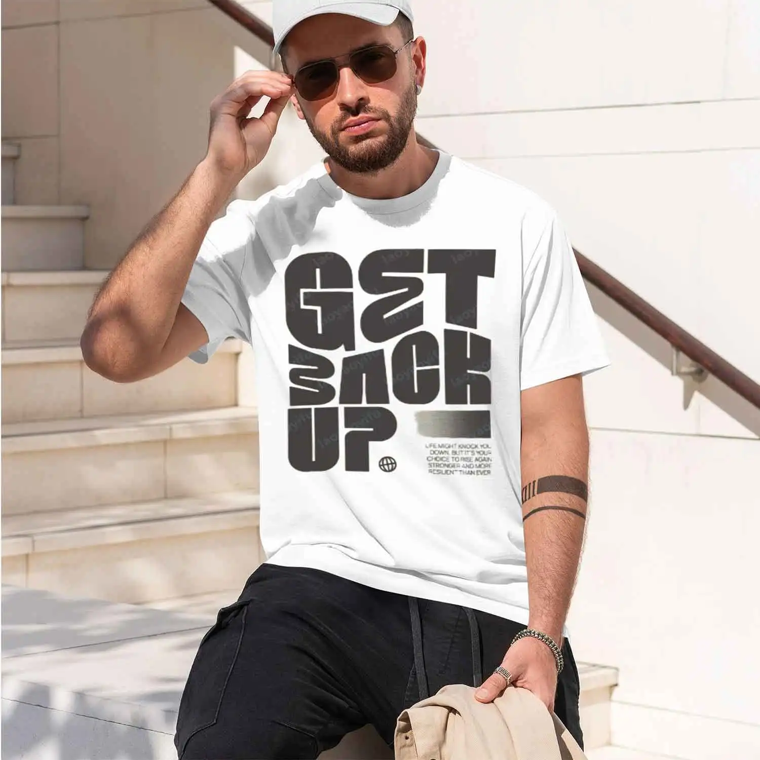 Get Ba Up Premium Mens Boxy T-Shirt for Runners Running Culture Tee Performance Lifestyle Wear Endurance Athletes Run Crews 2026