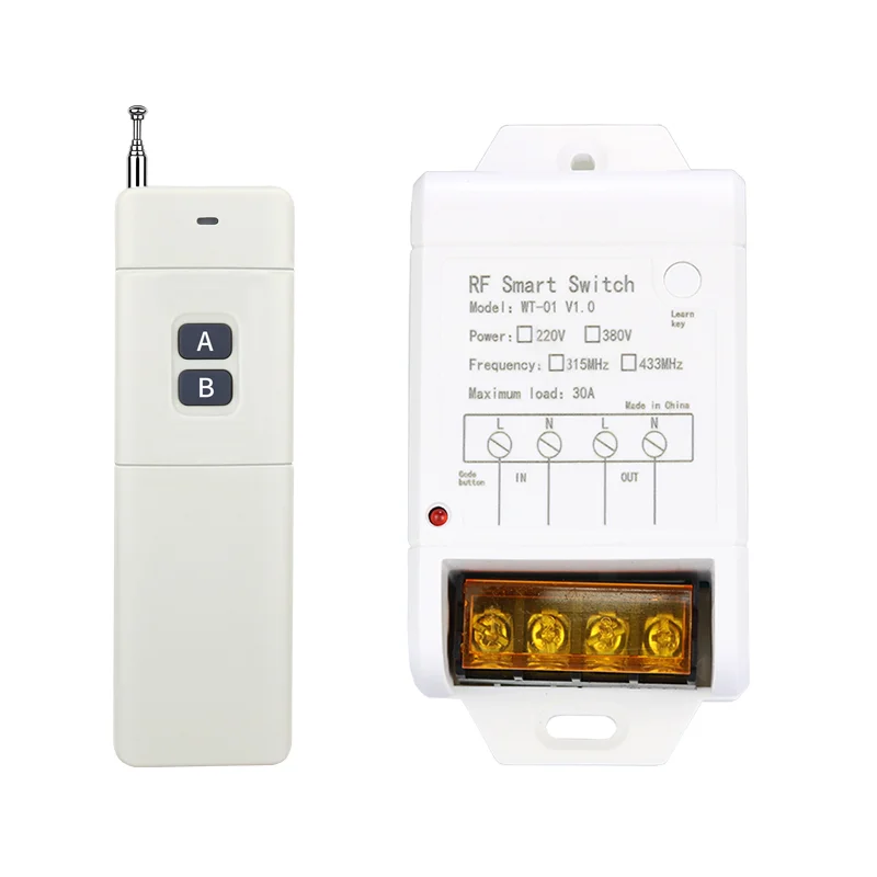 Remote Controller Switch AC220V 1CH Delay RF Remote Controller Set Transmitter And Receiver Module For Motor