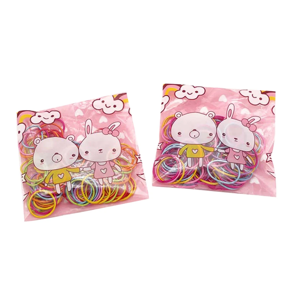 

200pcs Children Hair Ties Durable Small Bands High Quality Fabric Cute Accessories Everyday Use Toddler Baby