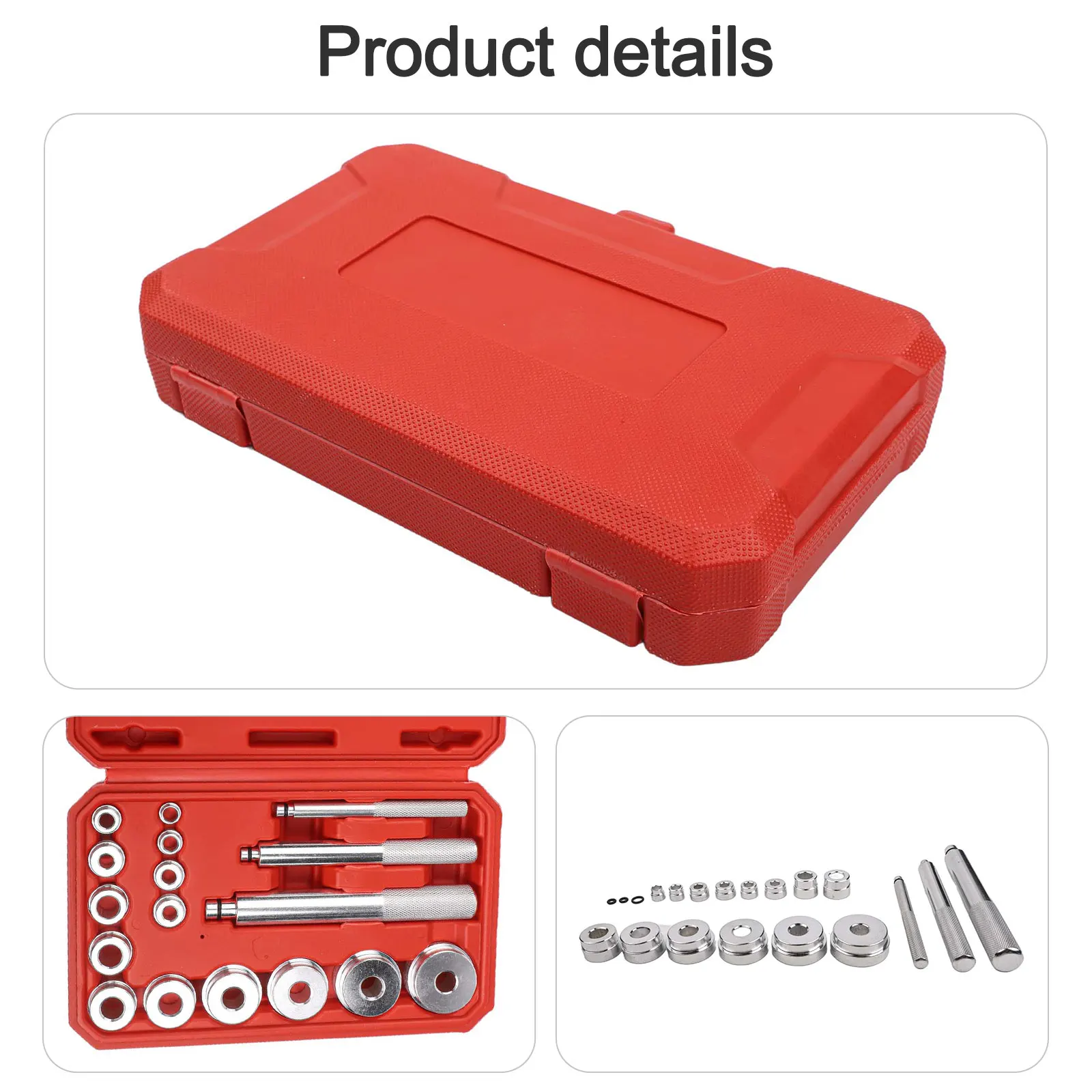 

Набор для установки подшипников и уплотнений (17 предметов) с инструментами для привода уплотнений и втулок, для использования в различных типах транспортных средств