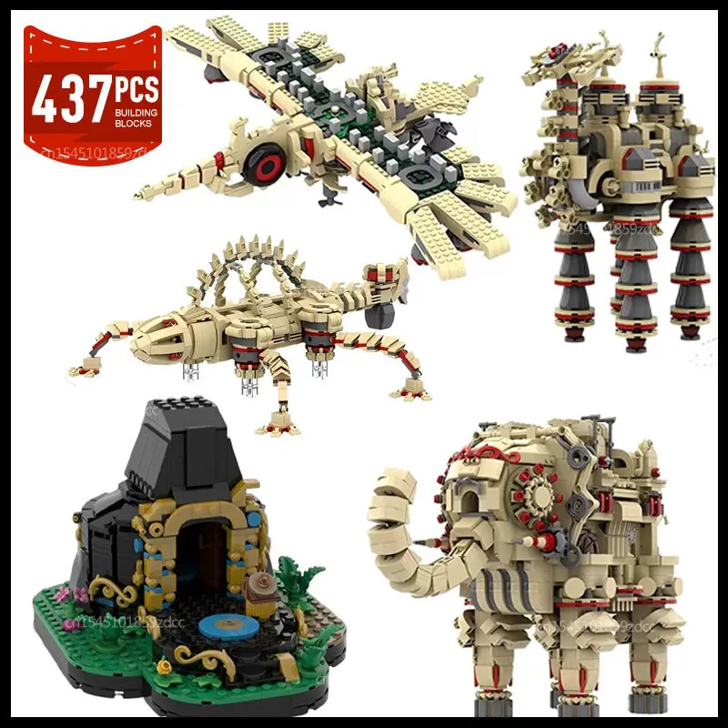Juego MOC, Bestia Divina Medoh Naboris, Modelo de Árbol Animal, Bloques de Construcción, Figuras de Acción, Ladrillos de Monstruos, Juguetes, Regalos de Navidad