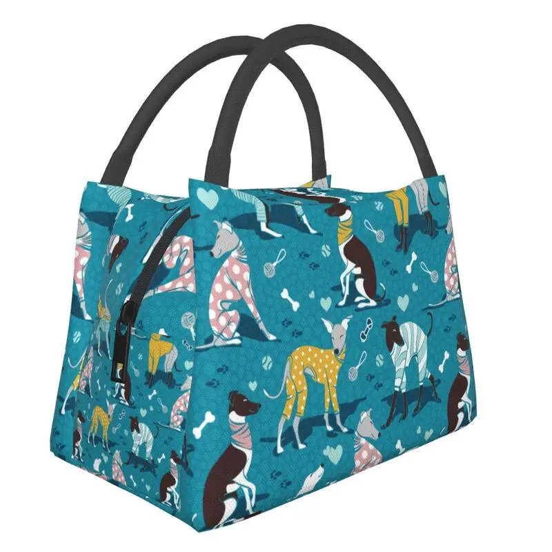 

Custom Greyhounds Gogwalk Pattern Lunch Bags Men Women Cooler Warm Insulated Lunch Box for Office Travel