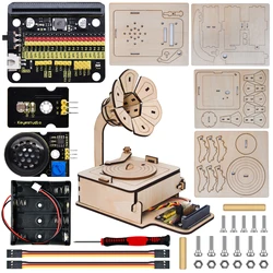 Keyestudio Programming DIY Mini Light controlled Phonograph Kit For BBC Microbit V2 Kit&Arduino ESP32 Kit Kids Programmable Toys