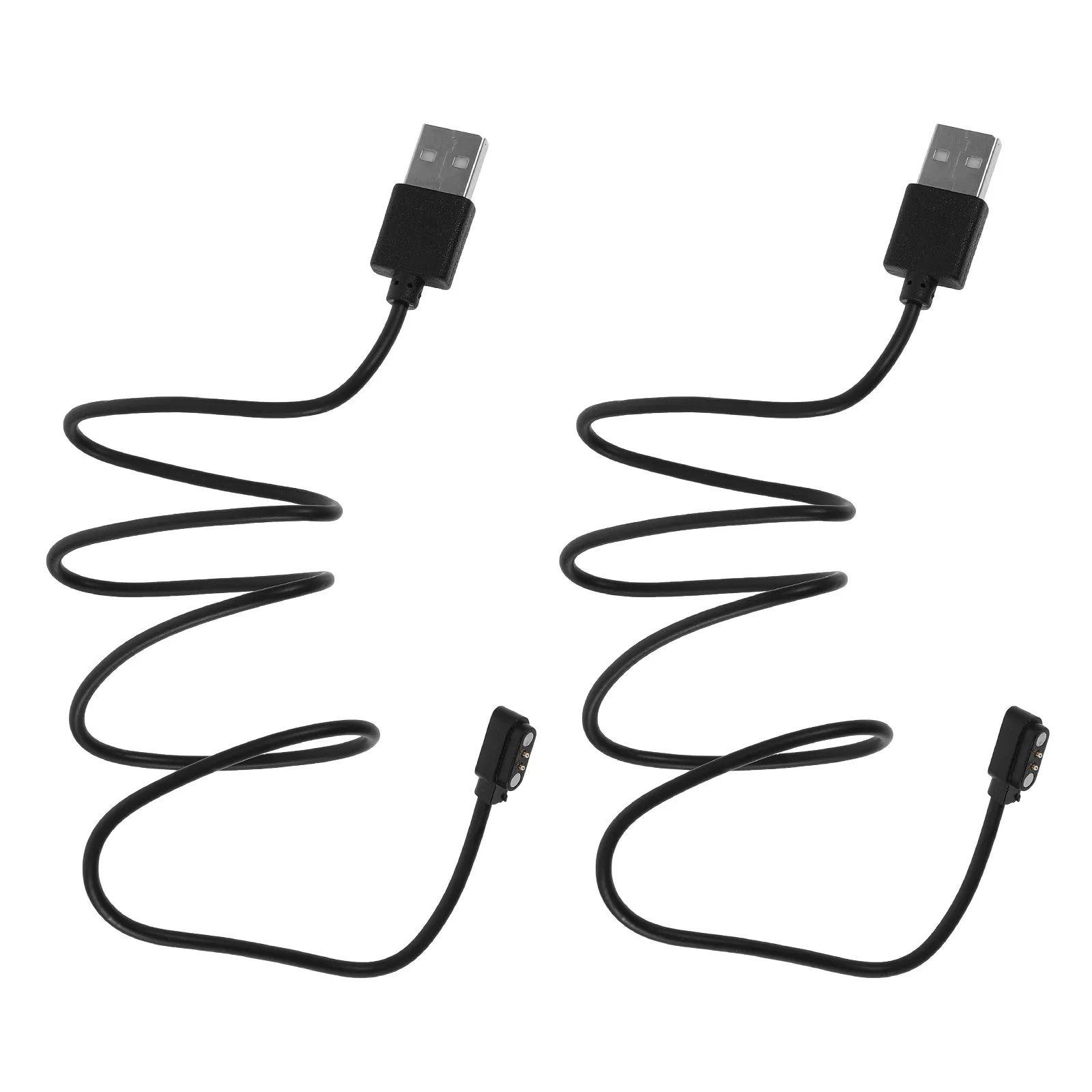 2Pcs USB Charging Cable Magnetic for Smartwatch Sturdy Pc ABS Build Sleek Style Fast Charge Replacement Cord Gift Ready
