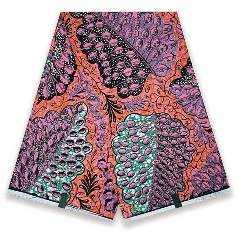 أحدث نسيج الشمع الذهبي الكبير الأفريقي 100% قطن حقيقي أنقرة شمع ناعم Pagne جودة عالية قماش الباتيك الهولندي المطبوع Tissus