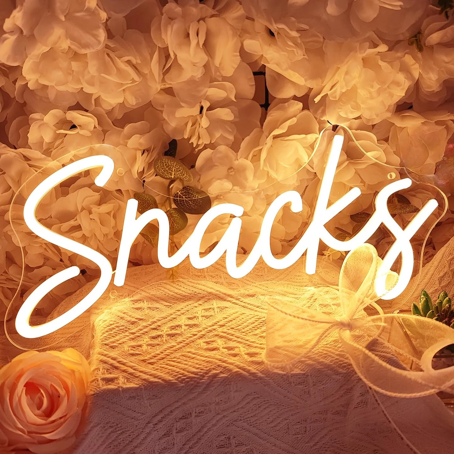 Snacks Led Neon Light Sign Coffee Cake Candy Bar Shop Stall Home Bedroom Wall Sign Decor Wedding Birthday Party Backdrop