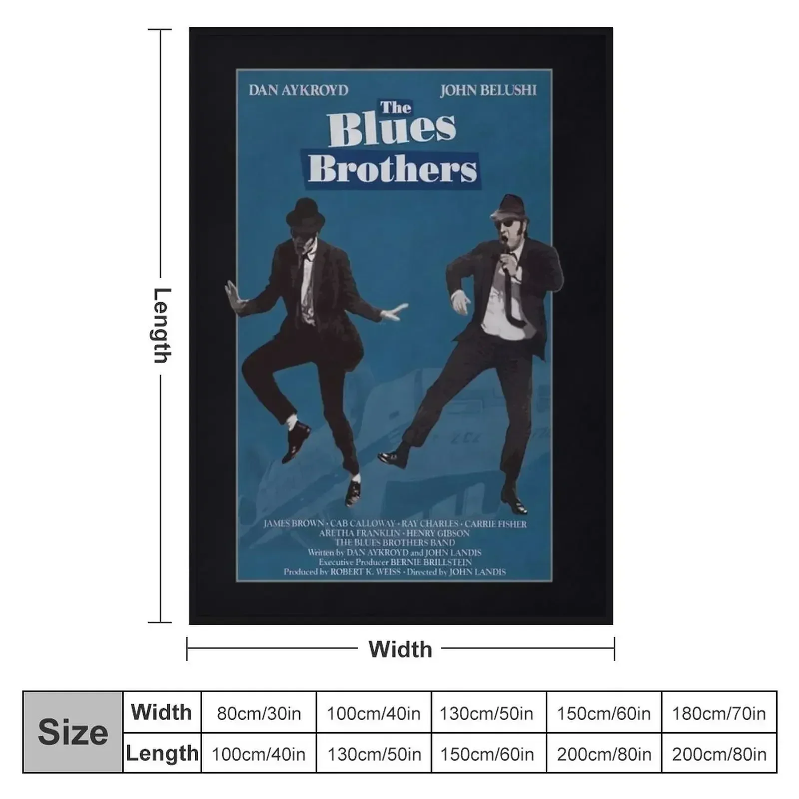 Blues Brothers Postcard Throw Blanket Thin funny gift Plaid Baby Blankets