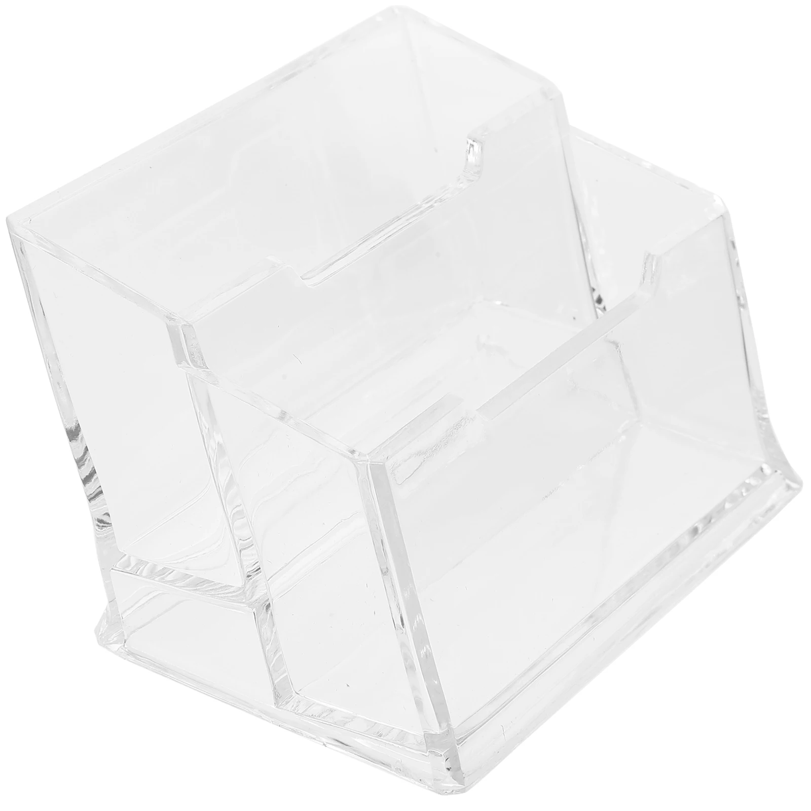 

Business Display Holder Transparent Pp Storage Box Office Table Organizer Professional Card Stand Place Card Holder Postcard