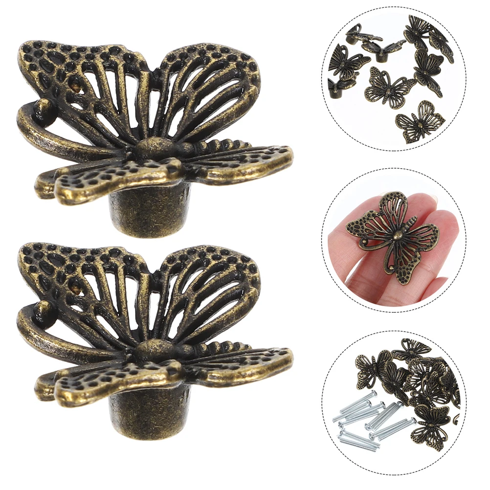 

12 pcs Cabinet Door Handles Butterfly Shape Knobs Furniture Hardware Zinc Alloy Dresser Pulls Sturdy