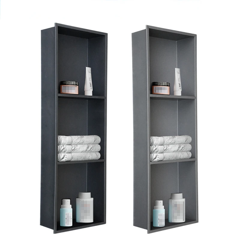 MERRANOX 24x12 Inch Shower Niche – Gunmetal Gray Stainless Steel, Recessed Wall Storage, No Tile Needed
