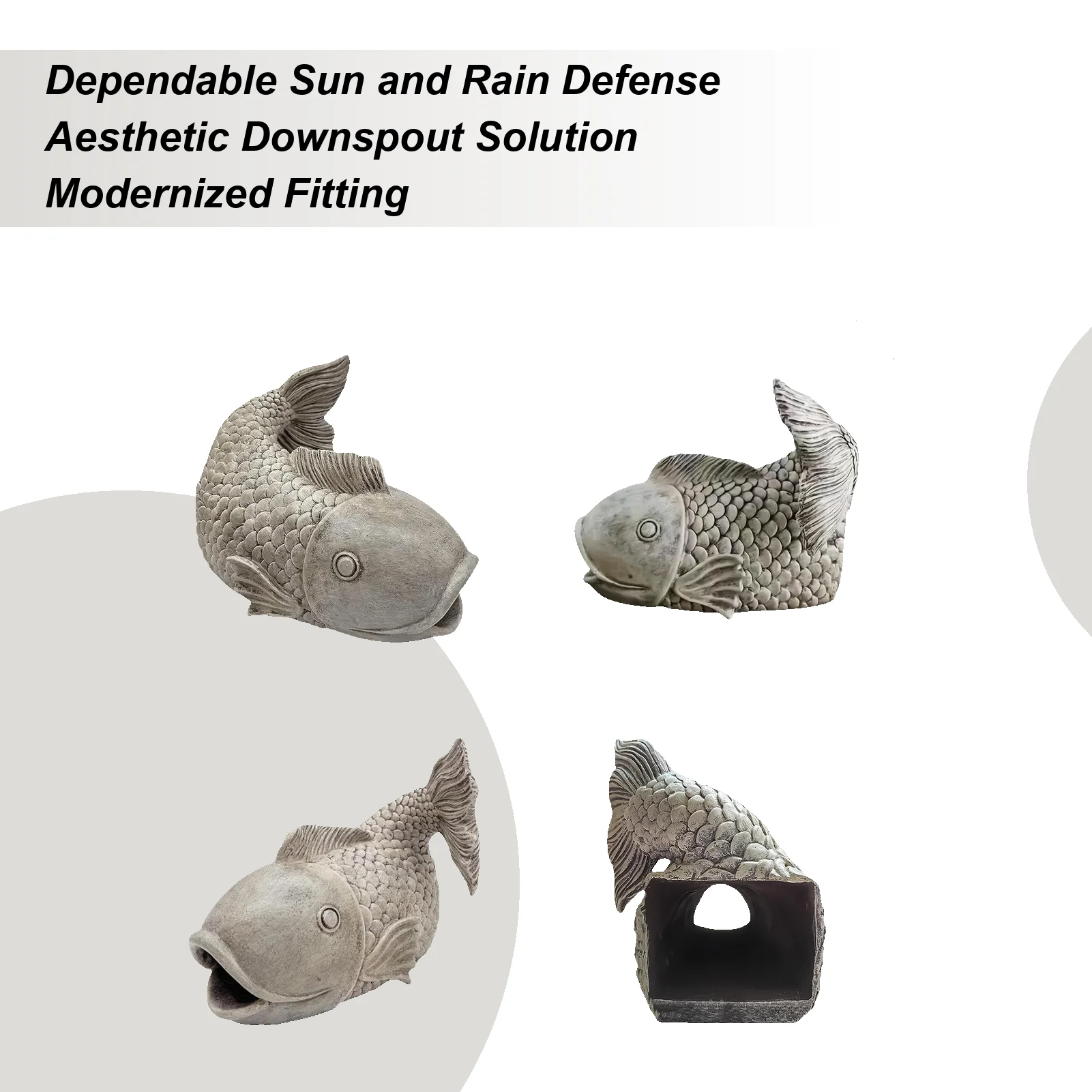 

Отводитель дождевой воды, брызговик из смолы в форме рыбы, динамический блок расхода воды, удлинение скульптуры для жилого двора и сада