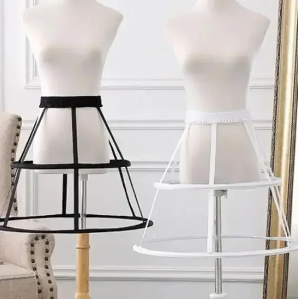 

Эластичная регулируемая юбка-панталон с 2 обручами, белая/черная, для свадебного платья, кринолин, нижняя юбка, баскет