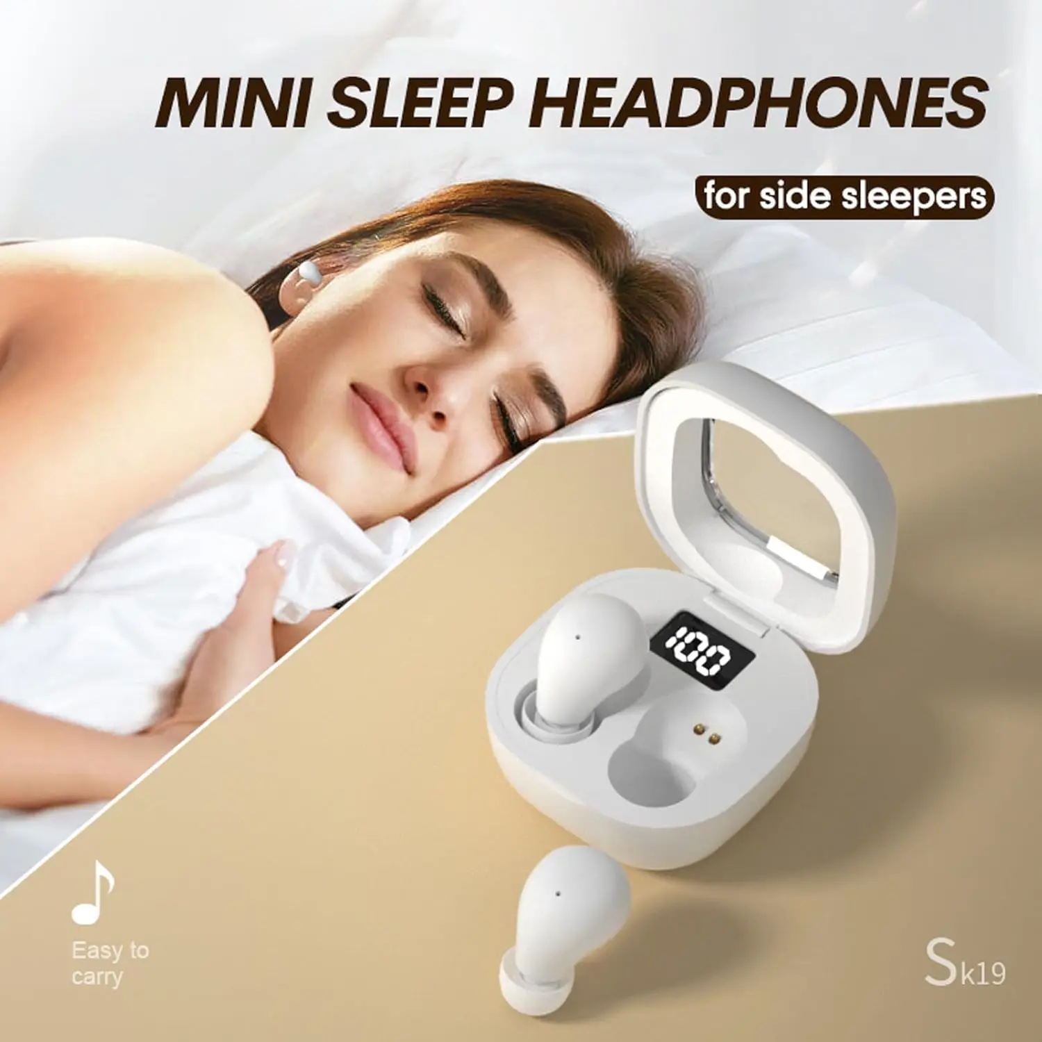 Smallest Invisible Mini Earbuds Wireless Bluetooth, Micro Tiny Discreet Hidden Headset Sleep Earphone,for Small Ear Canals