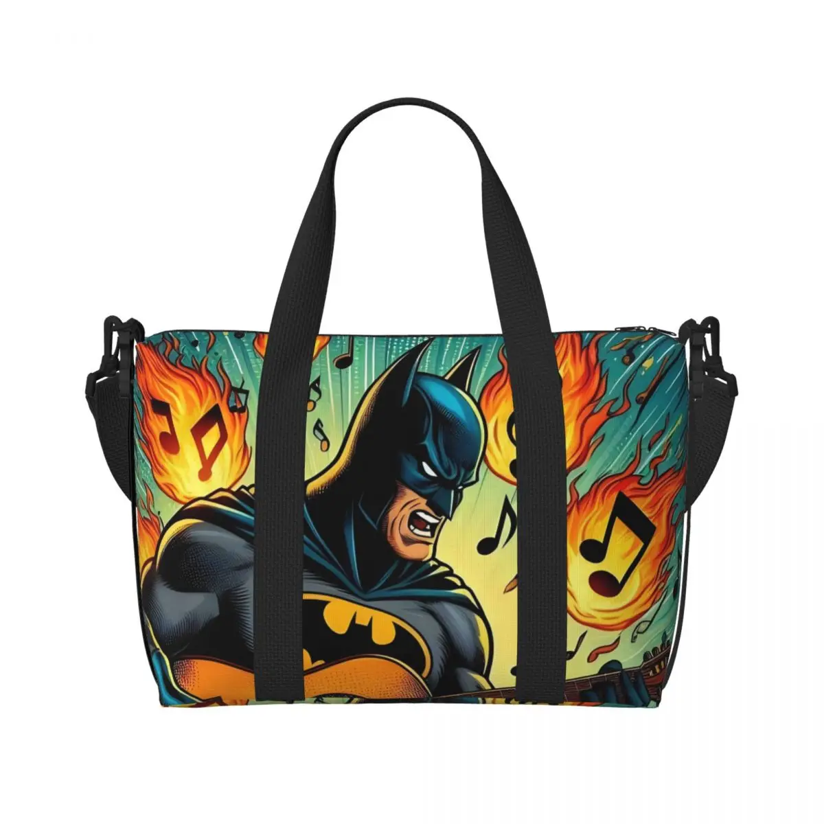 

Custom Marvel Super Hero Batmans Beach Tote Bag for Women Extra Large Gym Carry On Comics Film Anime Travel Shopping Bags