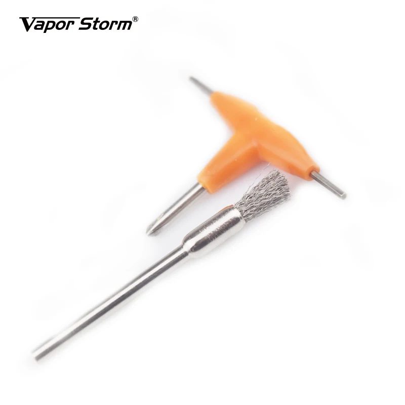 Electronic Cigarette RDA Brush DIY Tool T Type Screwdriver+RDA Cleaning Brush Cotton Heating Wire Coils Clean Tool RDA RBA