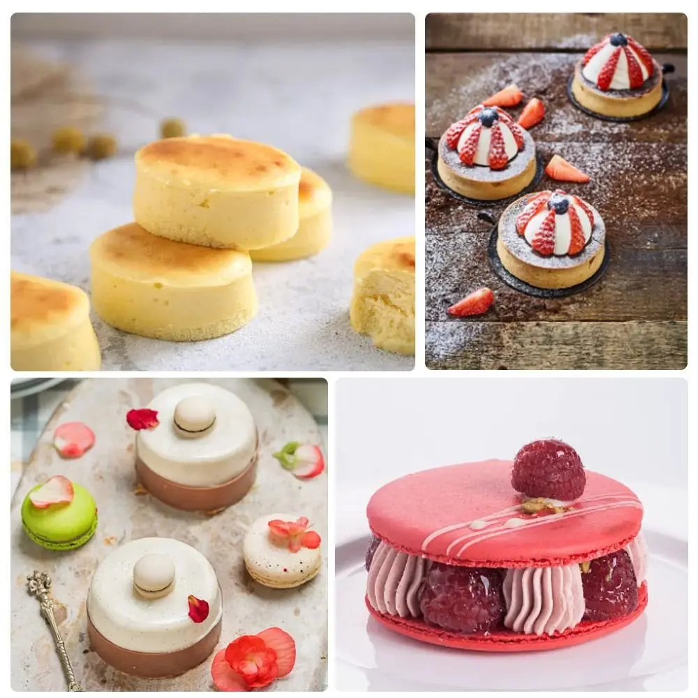 1Pcs Stainless Steel Muffin Tart Rings Fruit Pie Cake Cookie for Food Making Double Rolled Tart Ring Kitchen Accessory 8/9/10cm