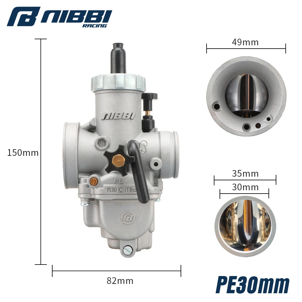 NIBBI Motorrad Vergaser Luftfilter Kit PE24mm/26mm/28mm/30mm Vergaser Mit Carb Jets für Yamaha Suzuki 2T 4T Moto Motor – Detail 10