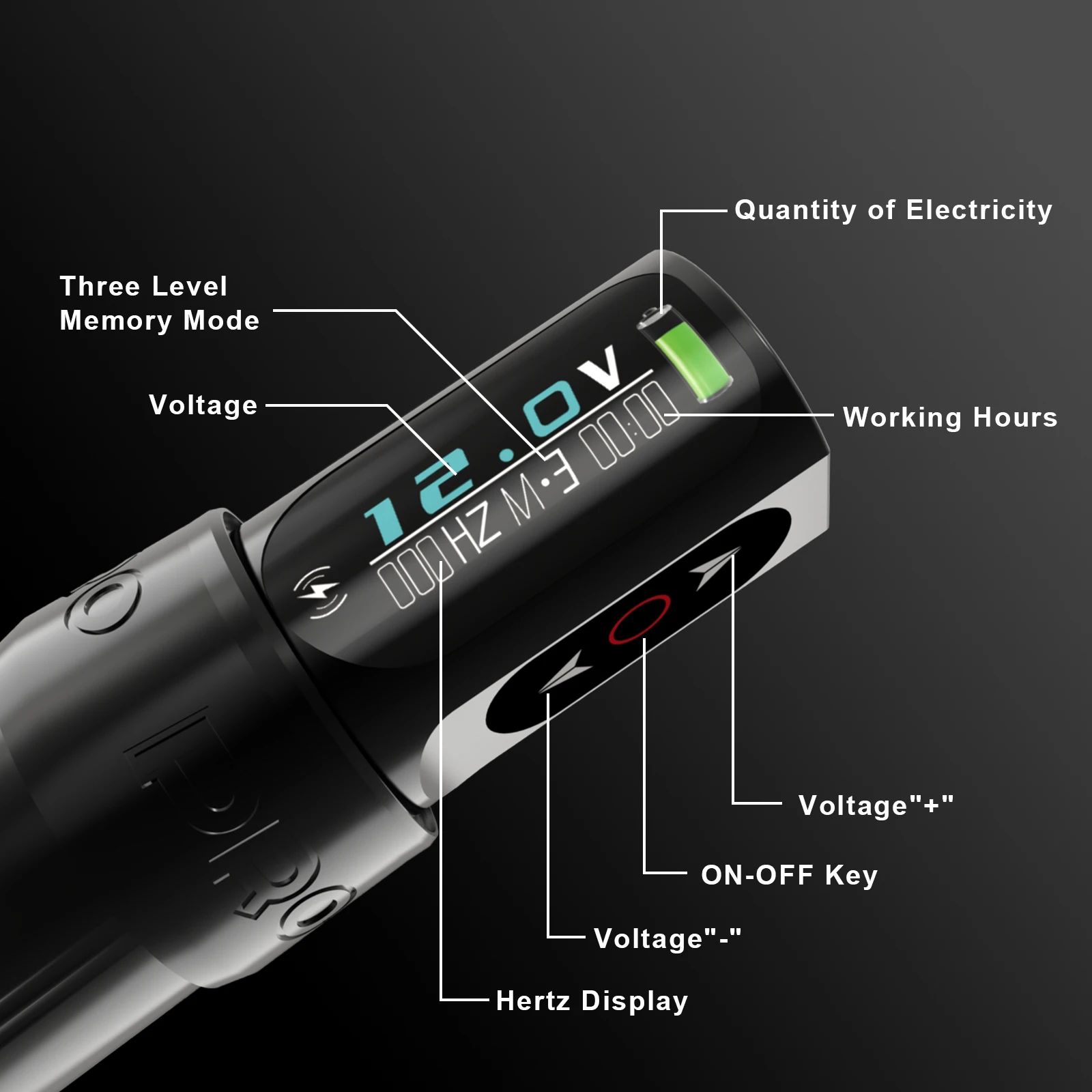 ماكس برو المهنية اللاسلكية ماكينة رسم الوشم التجميلي القلم 4.0 مللي متر 1800 مللي أمبير Coreless موتور قلم الوشم لفناني الوشم مع بطاريتين