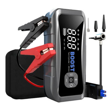 20000mAh Car Jump Starter Air Pump 12V  Professional Auto Booster Gas&Diesel Battery Starter 4000A Portable Splitter Battery
