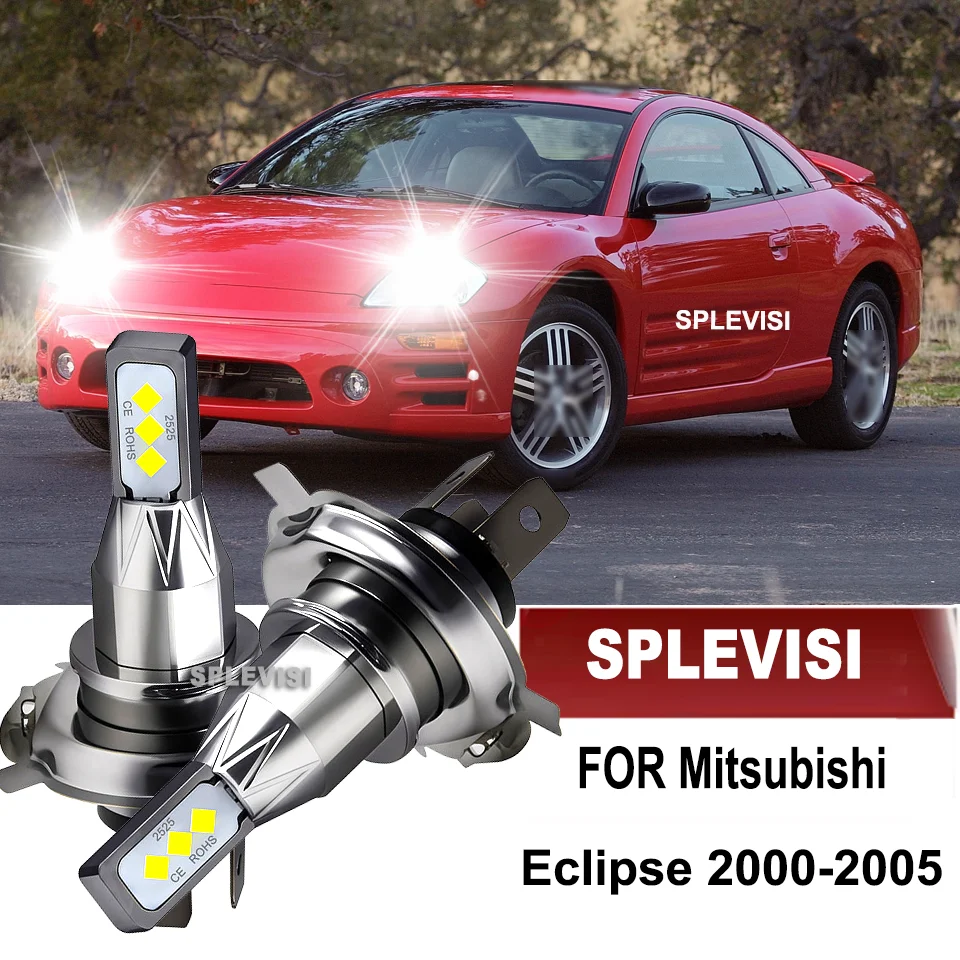 

60W 6000LM LED H4 Car Headlights Hi-low Beam Auto White 12V Front Luces For Mitsubishi Eclipse 2000 2001 2002 2003 2004 2005