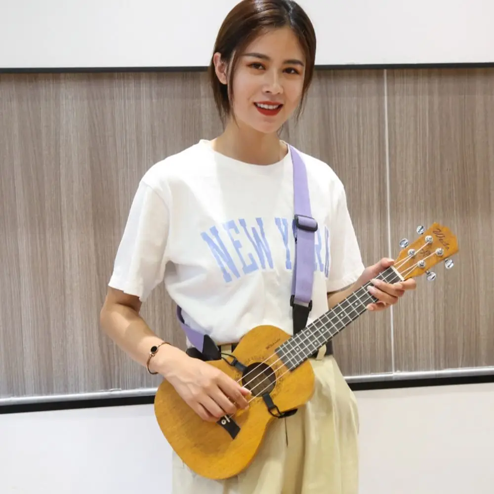 Portable Durable Guitar Strap Nylon Hang Neck Ukulele Strap No-drill Adjustable Guitar Shoulder Strap Guitar Accessories
