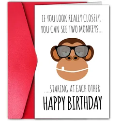 1pc, Greeting birthday card, funny and creative birthday card, suitable for family and friends, a gift card for family, friends